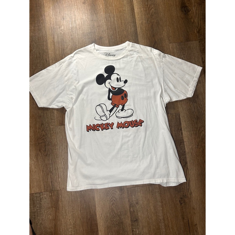 Disney Mickey Mouse Nostalgia Graphic Dopamine T-Shirt XL Front Back Print Tee